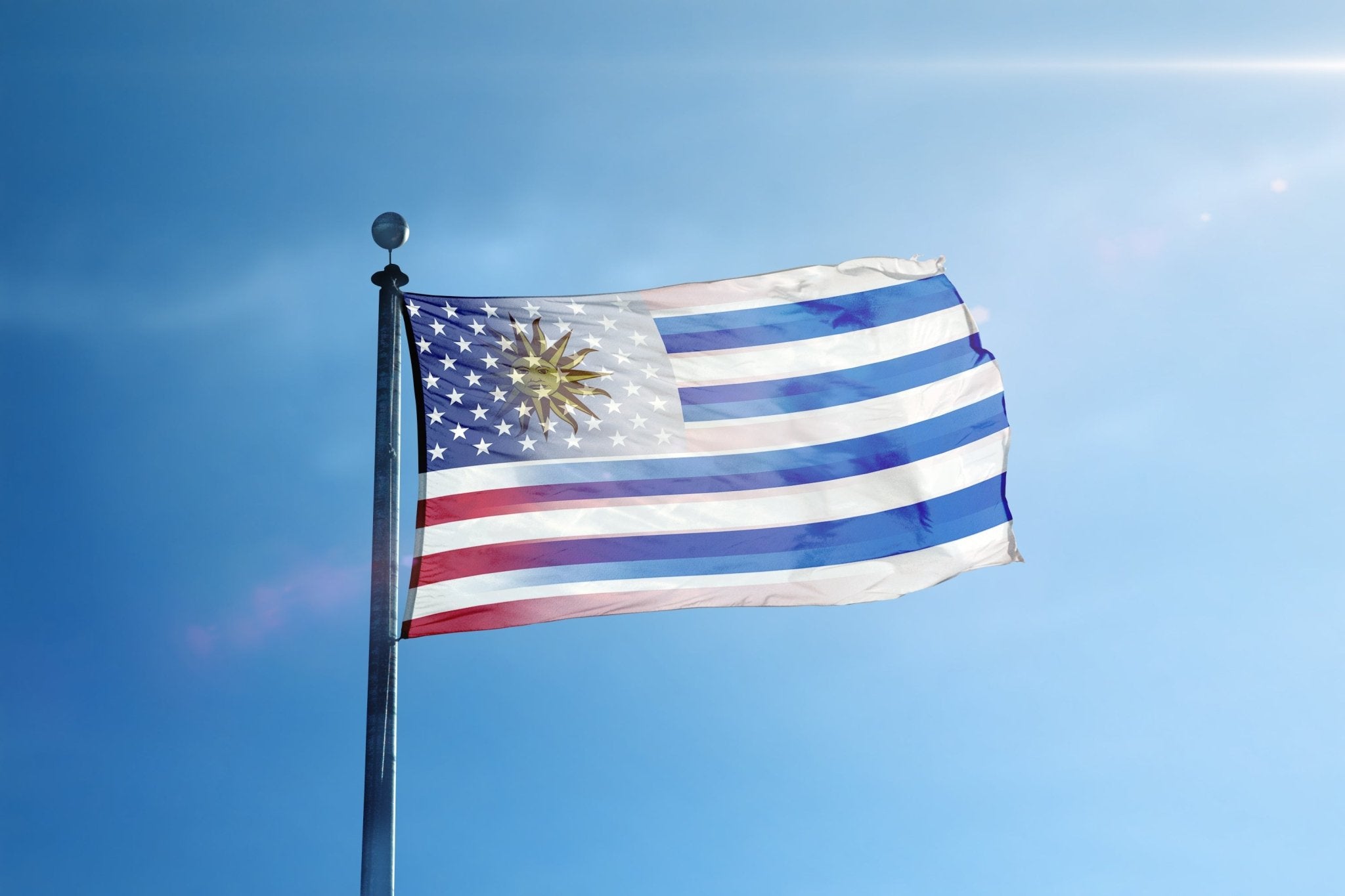 Uruguayan American Hybrid Flag