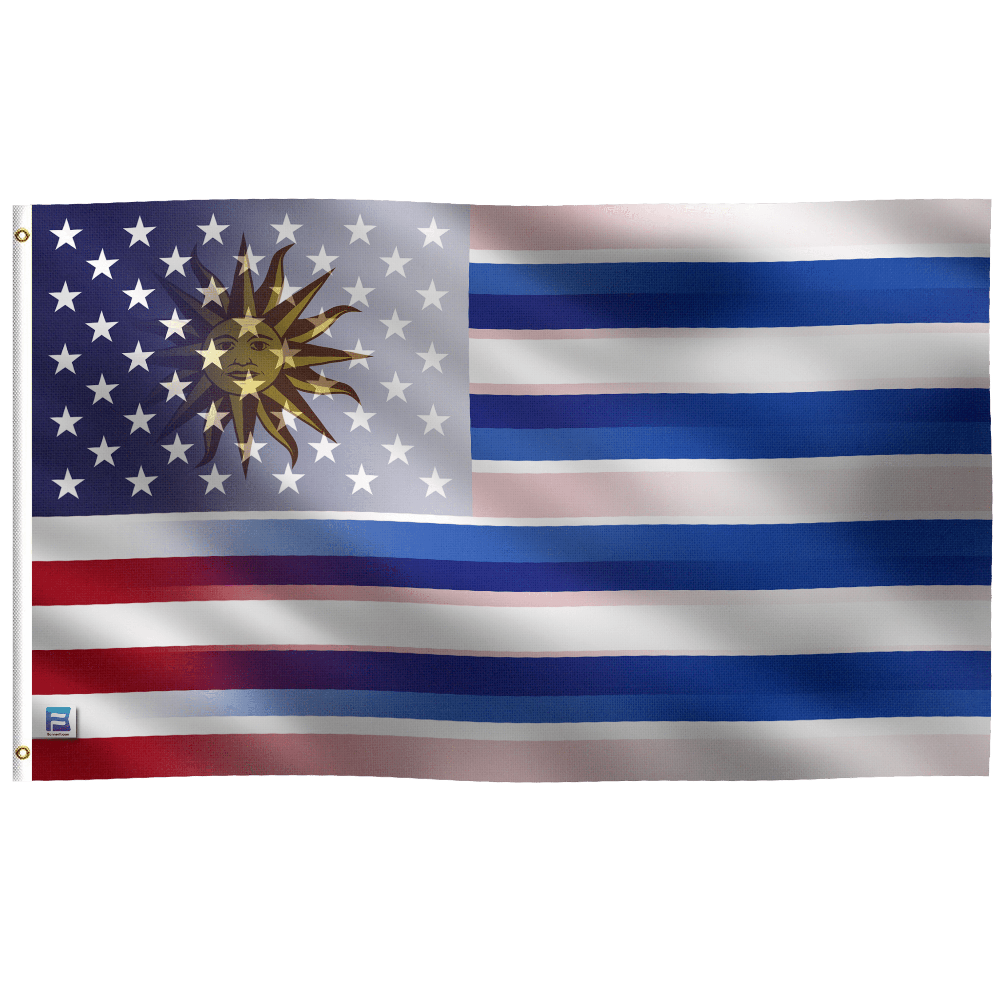 Uruguayan American Hybrid Flag