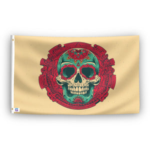 Drapeau vintage à blason de crâne