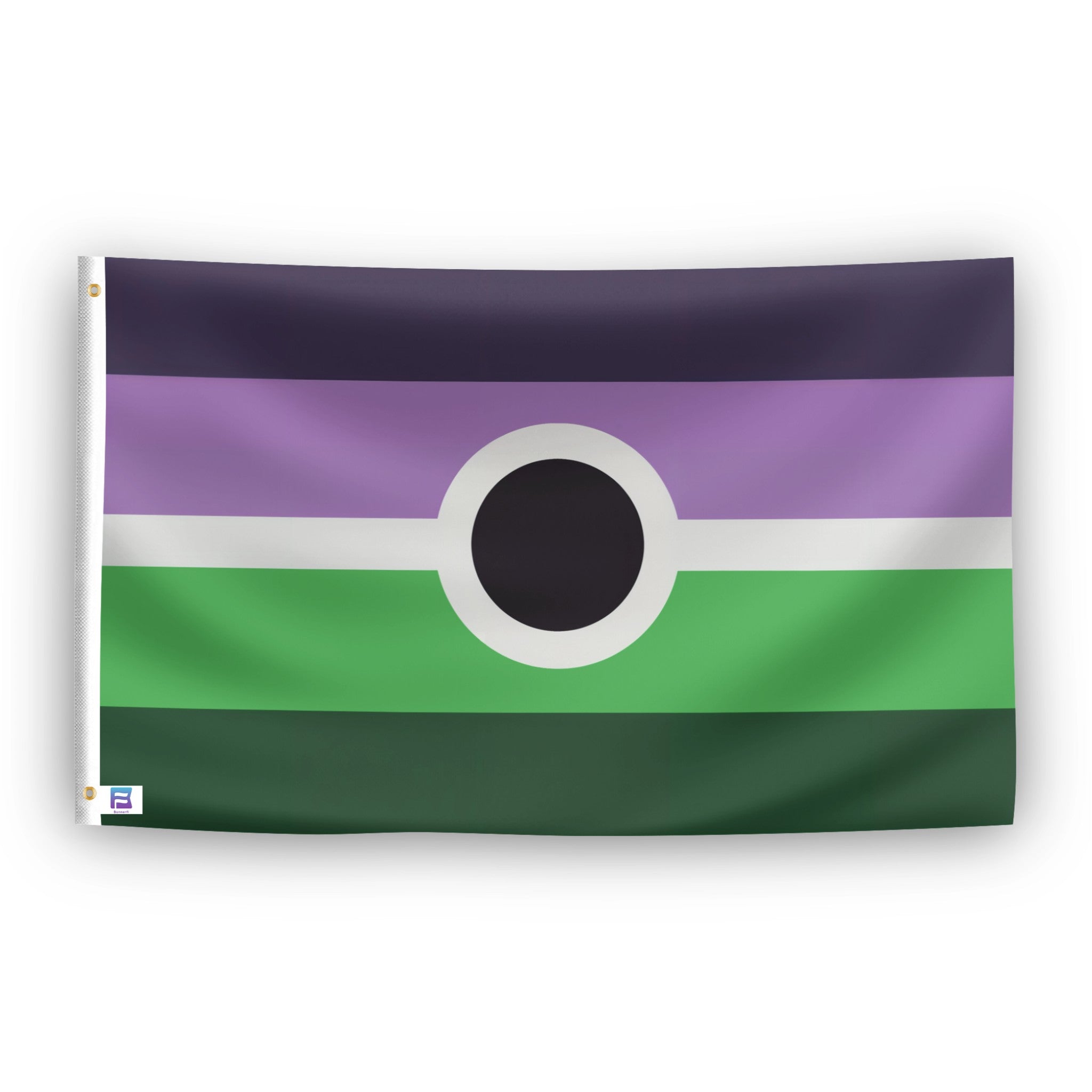Voidpunk Pride flag – weatherproof polyester with brass grommets and canvas header | Bannerfi