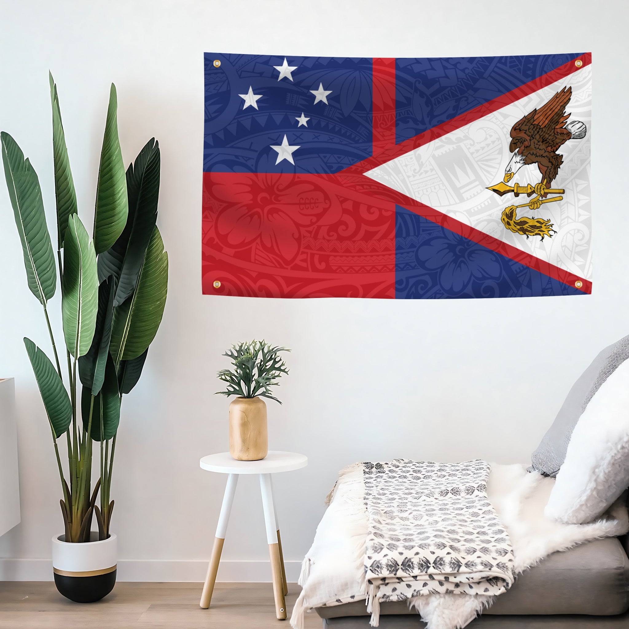 Bandera de la Polinesia de Samoa Occidental y Americana