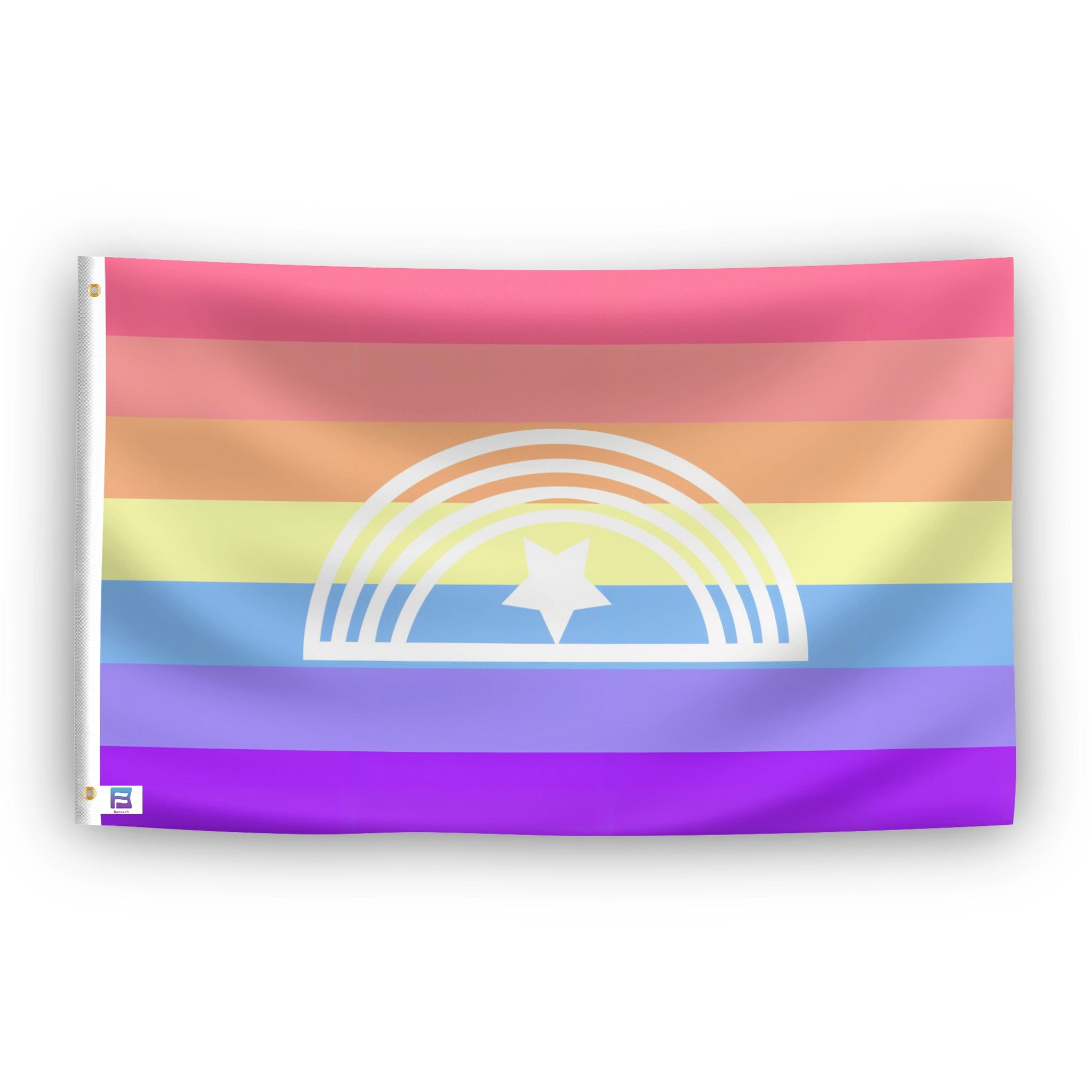 Xenogender Pride flag – weatherproof polyester with brass grommets and canvas header | Bannerfi