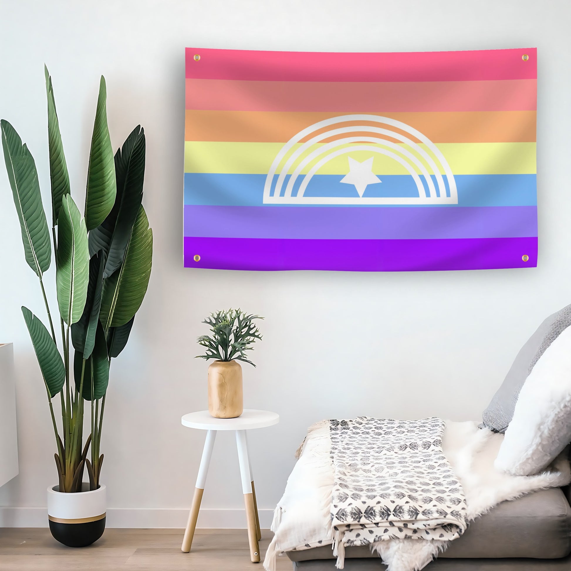 Xenogender Pride flag as indoor wall art – versatile home décor | Bannerfi