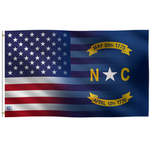 Load image into Gallery viewer, a flag with the words north carolina on it
