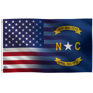 a flag with the words north carolina on it