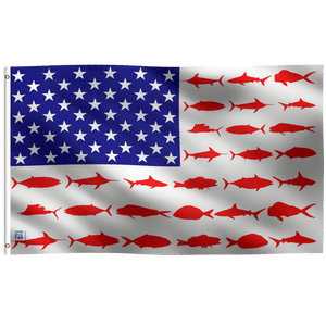 Fish Stripes American Flag - Bannerfi