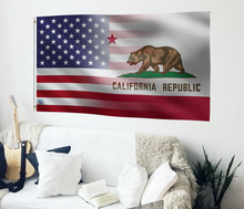 Load image into Gallery viewer, a flag hanging on the wall of a living room
