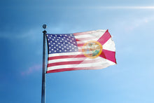 Load image into Gallery viewer, the flag of the united states of america flying in the wind
