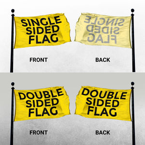 single sided vs double sided flag