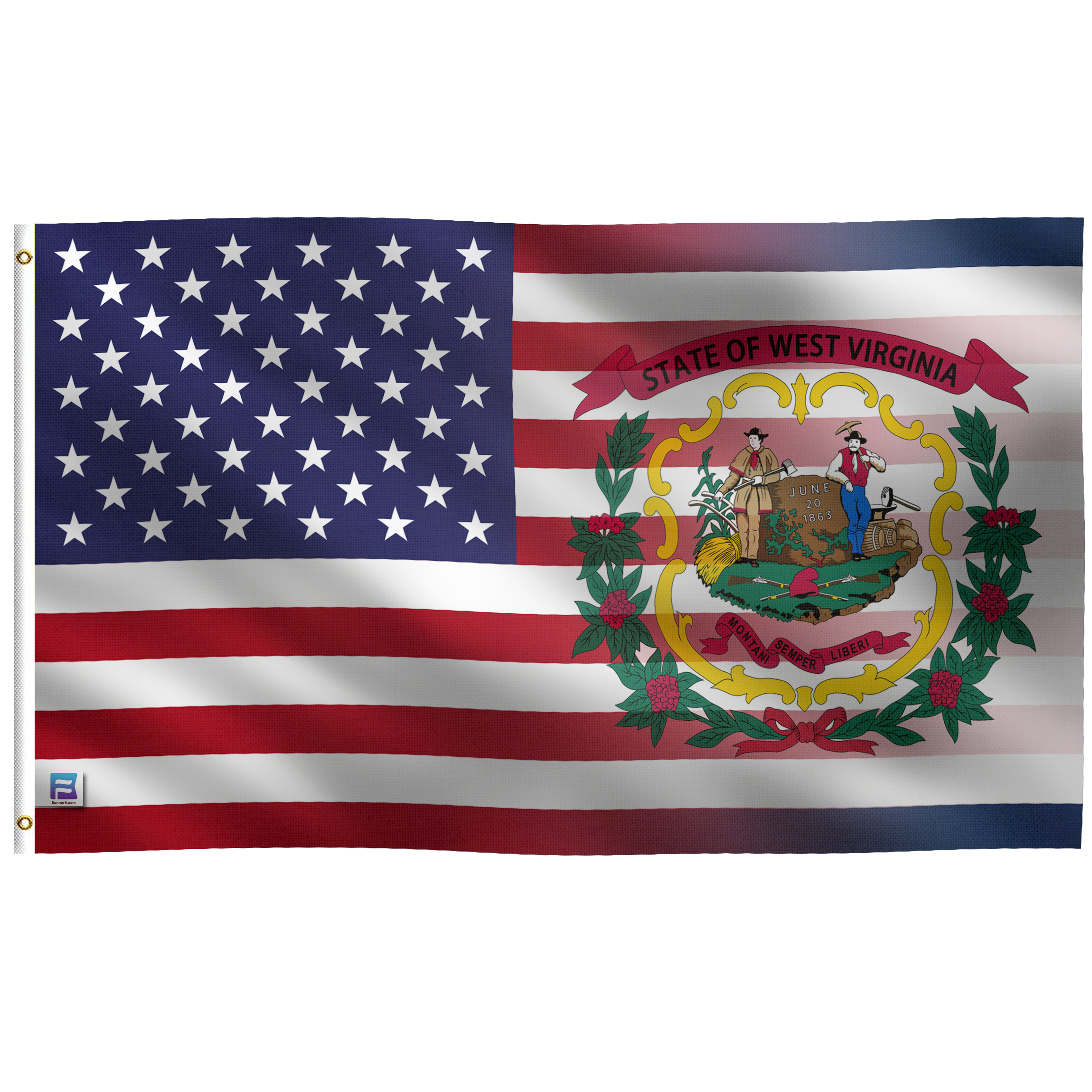 a flag of the state of west virginia