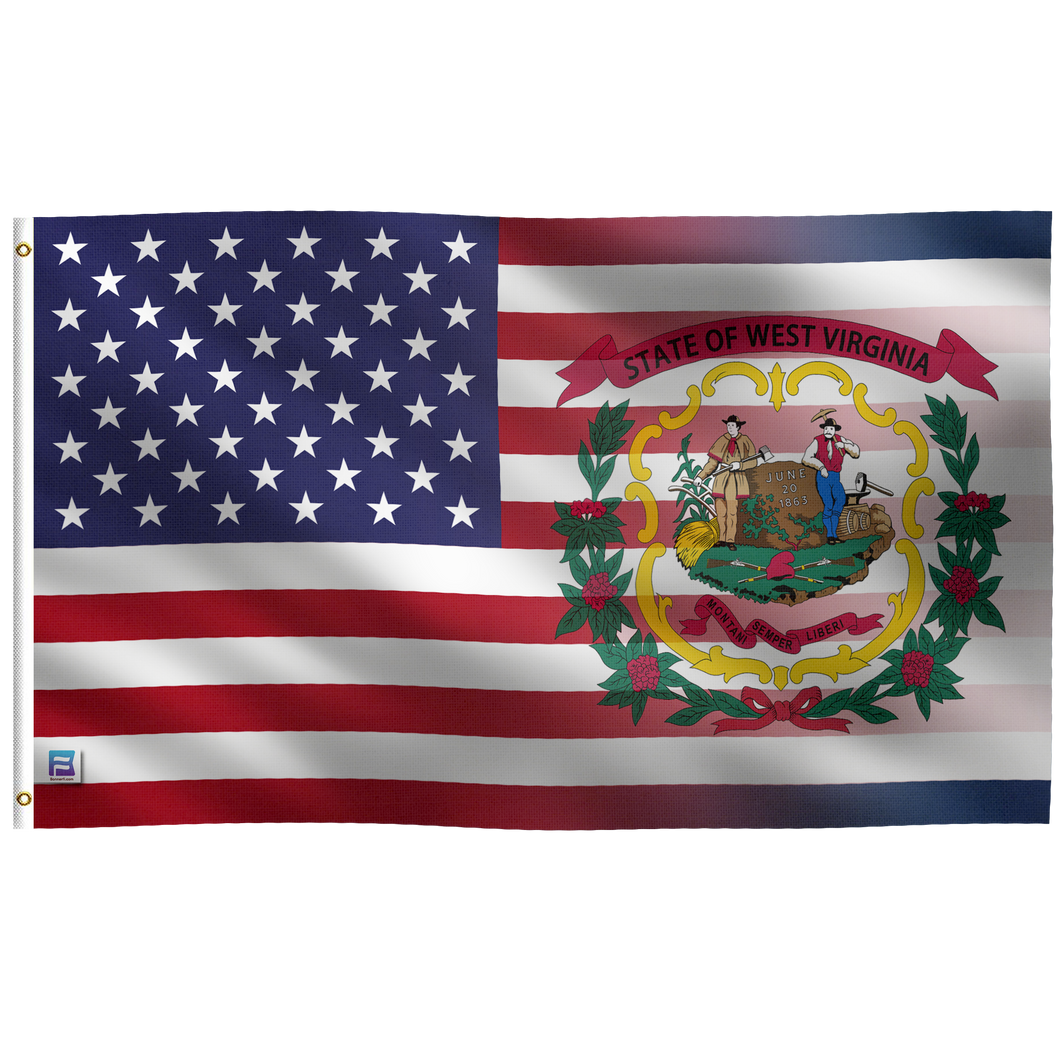 a flag of the state of west virginia