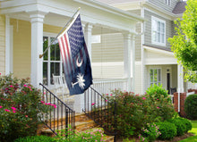 Load image into Gallery viewer, an american flag on a porch of a house

