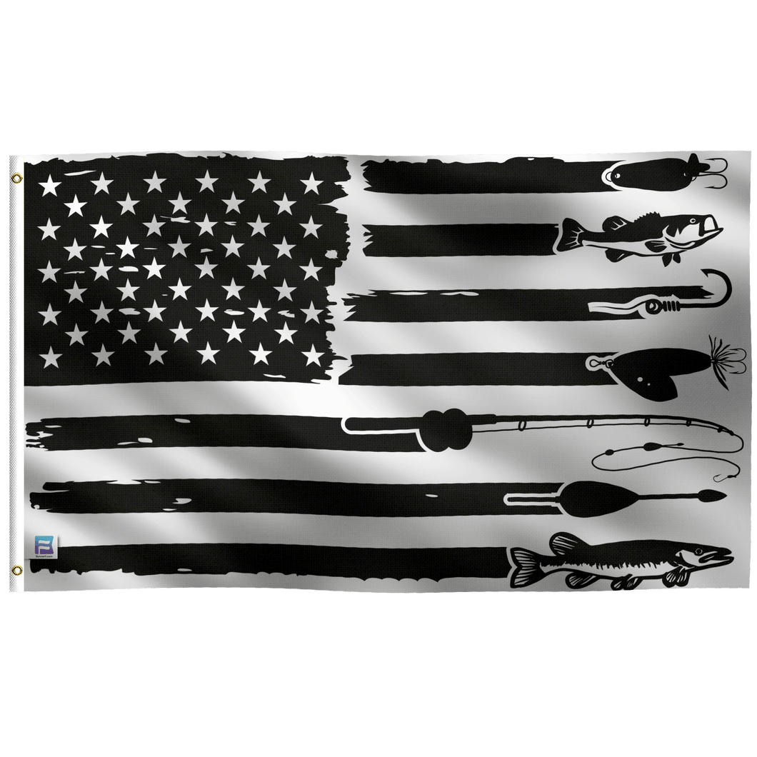 Fishing Stripes American Flag - Bannerfi