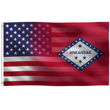 Load image into Gallery viewer, an american flag with the word arkans on it
