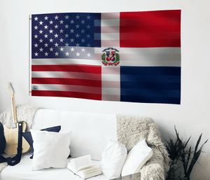 Dominican American Hybrid Flag - Bannerfi