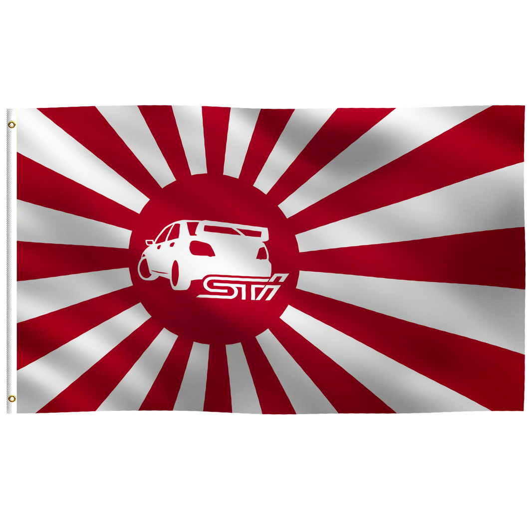 WRX STI Japanese Rising Sun Flag