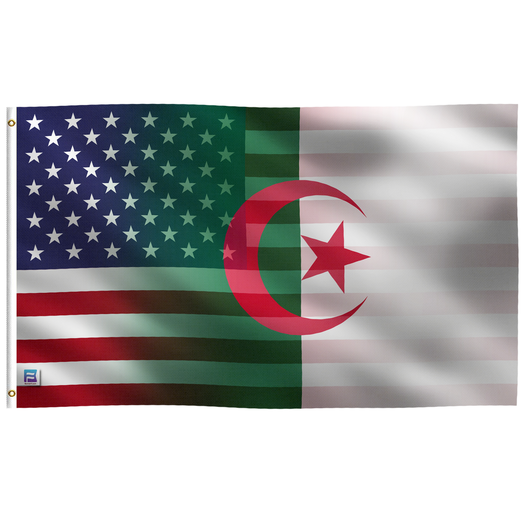 Algerian American Hybrid Flag
