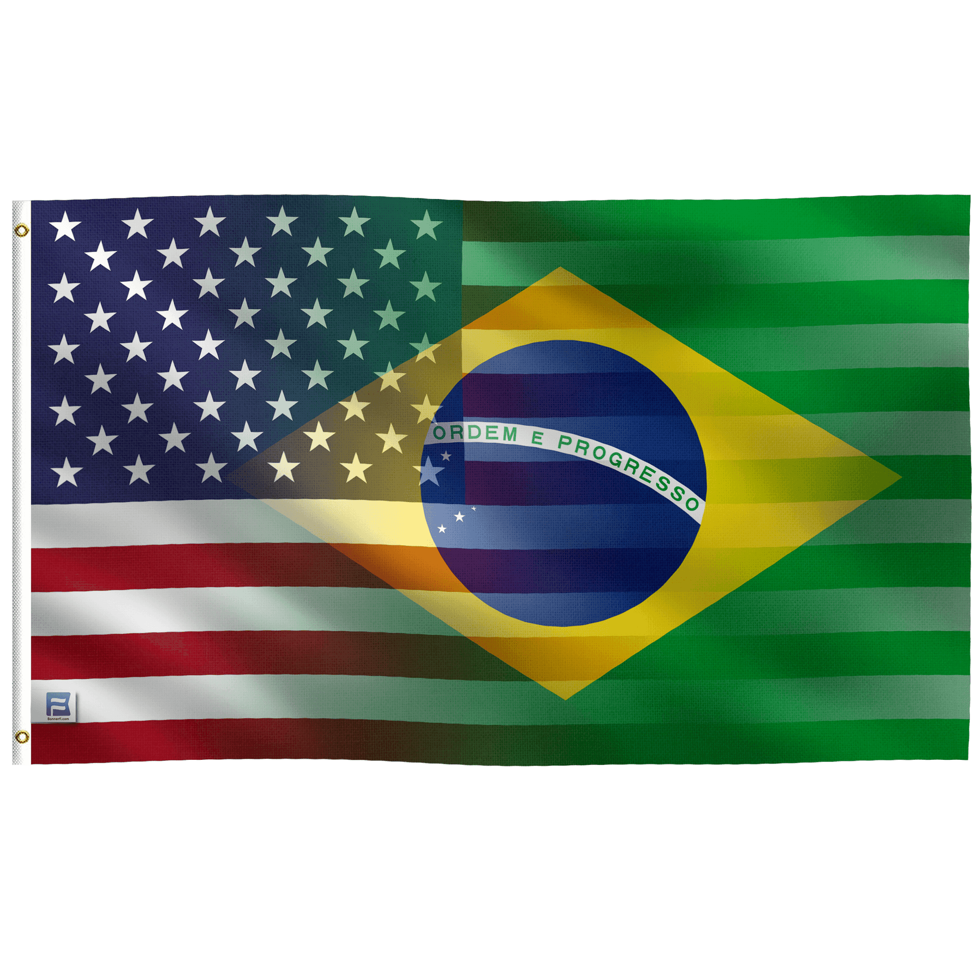 Brazilian American Hybrid Flag