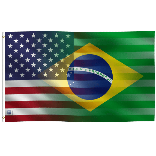 Brazilian American Hybrid Flag