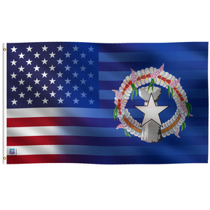 Northern Mariana Islands & American Flag Blend