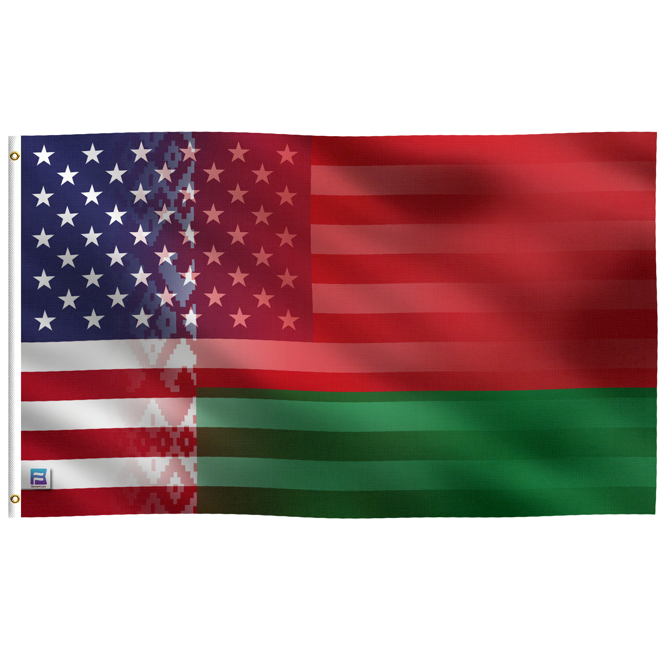 Belarusian American Hybrid Flag