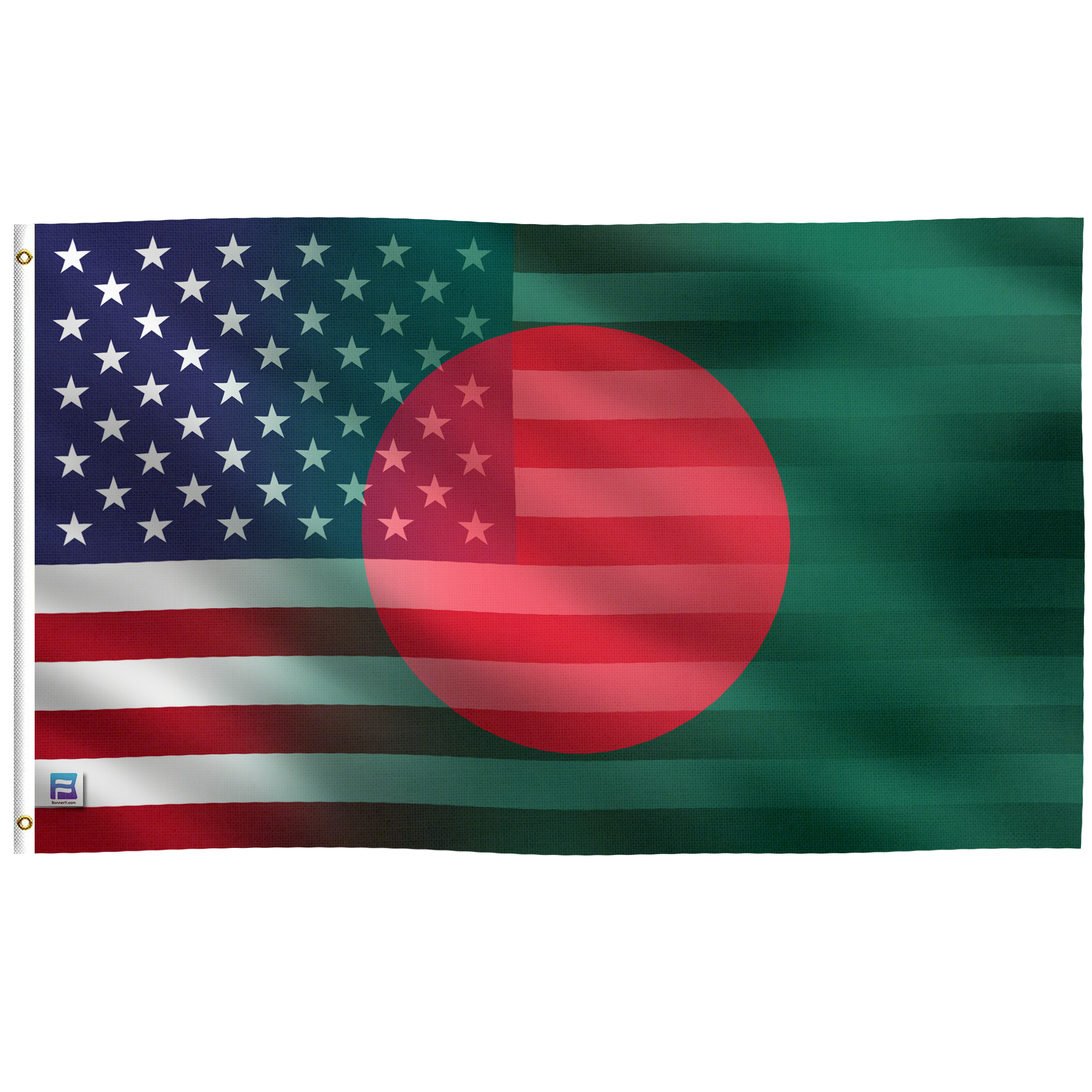 Bengali American Hybrid Flag