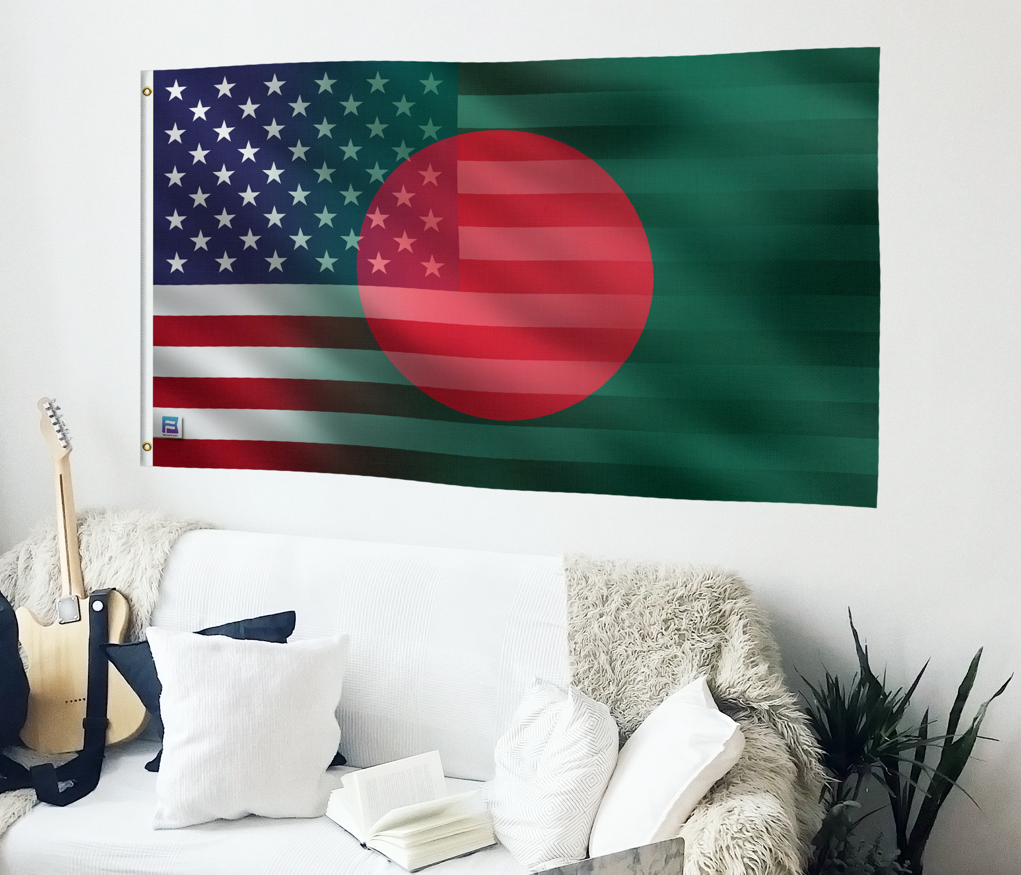 Bengali American Hybrid Flag