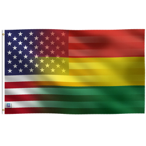 Bolivian American Hybrid Flag