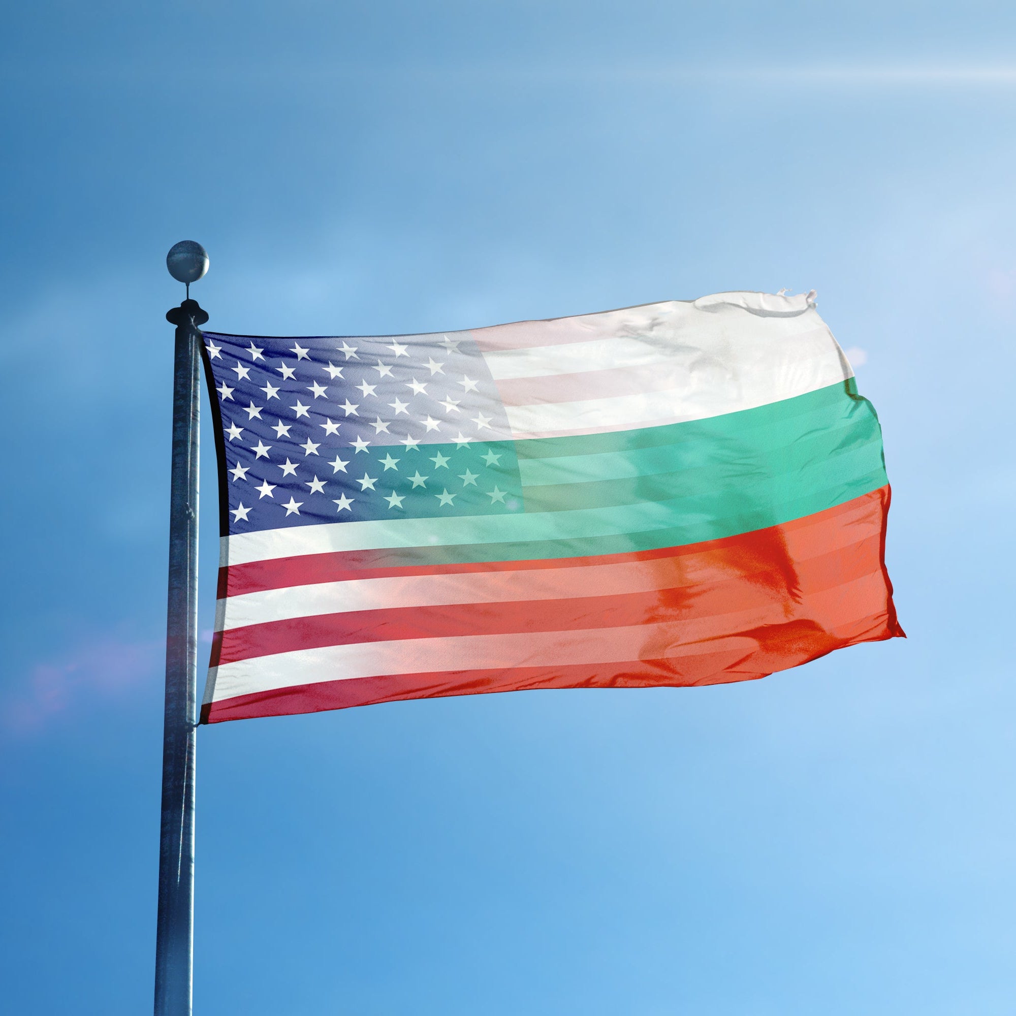 Bulgarian American Hybrid Flag - Flags by Bannerfi