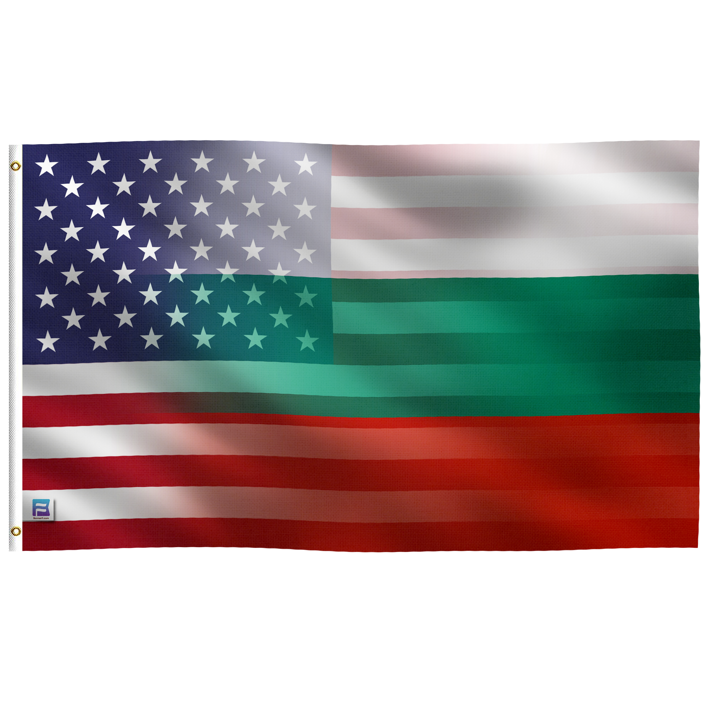 Bulgarian American Hybrid Flag