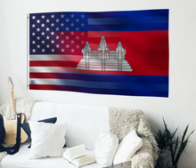 Load image into Gallery viewer, Cambodian American Hybrid Flag

