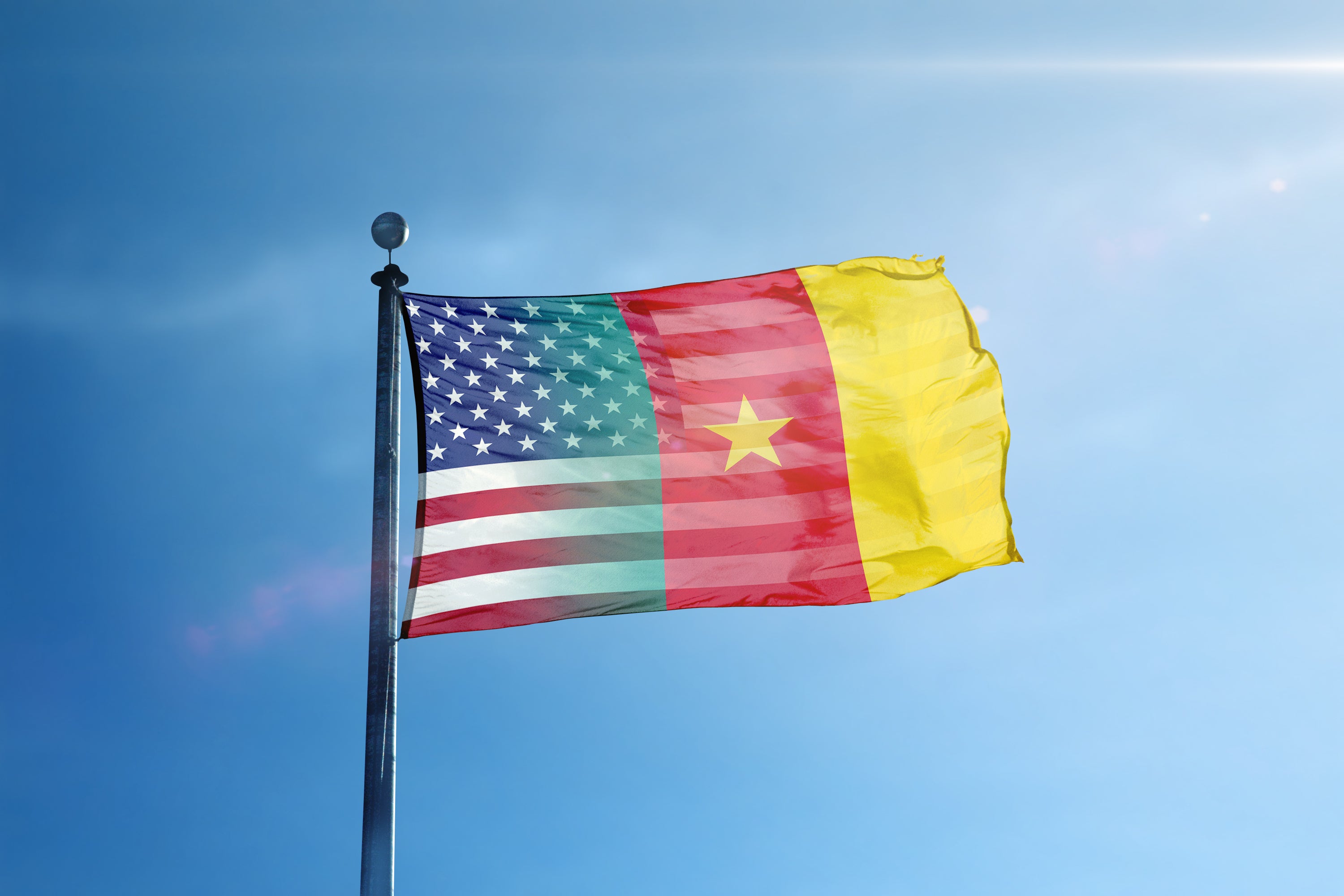 Cameroonian American Hybrid Flag