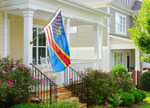 Congolese American Hybrid Flag