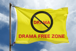 Drama Free Zone Flag - Bannerfi