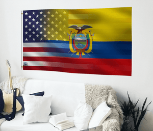 Ecuadorian American Hybrid Flag - Bannerfi