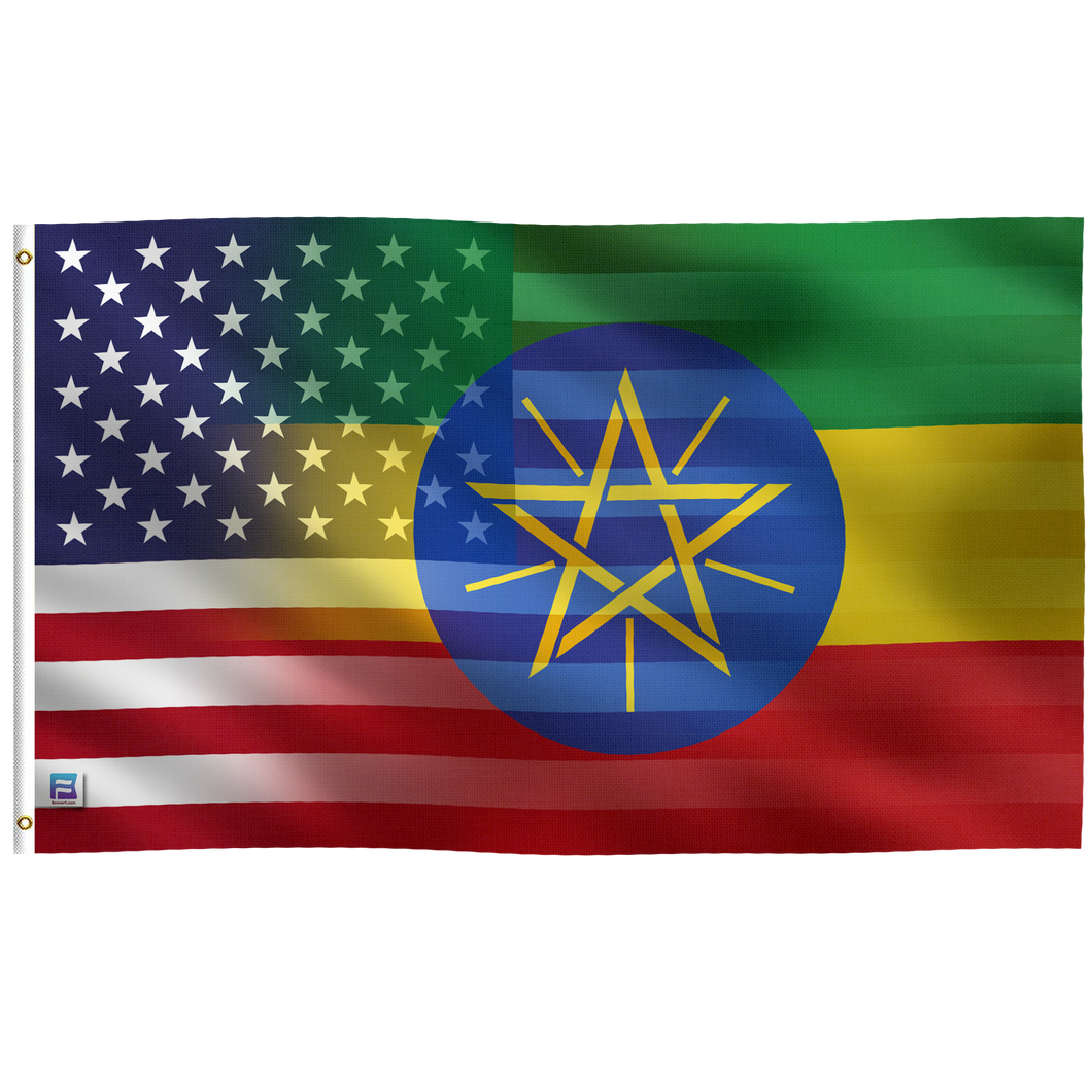 Ethiopian American Hybrid Flag
