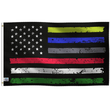 Load image into Gallery viewer, First Responders American Flag - Bannerfi

