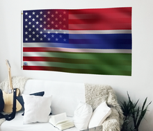 Load image into Gallery viewer, Gambian American Hybrid Flag
