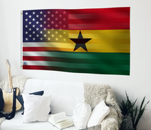 Load image into Gallery viewer, Ghanaian American Hybrid Flag
