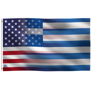 Greek American Hybrid Flag