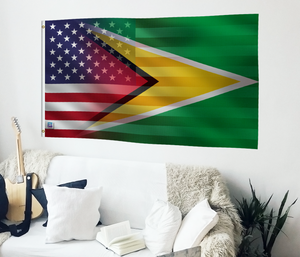 Guyanese American Hybrid Flag