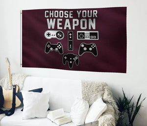 Choose Your Weapon Flag - Bannerfi