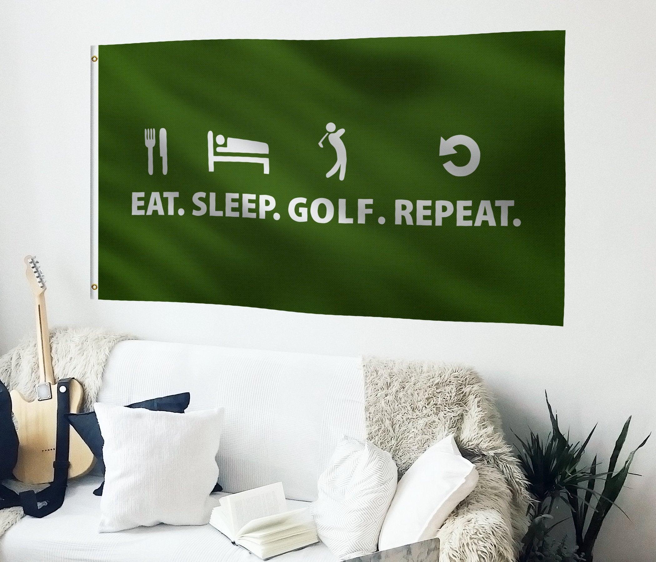 Eat. Sleep. Golf. Repeat Flag - Bannerfi