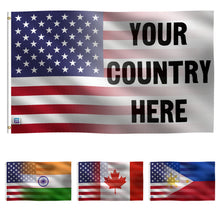 Load image into Gallery viewer, a group of flags with the words your country here
