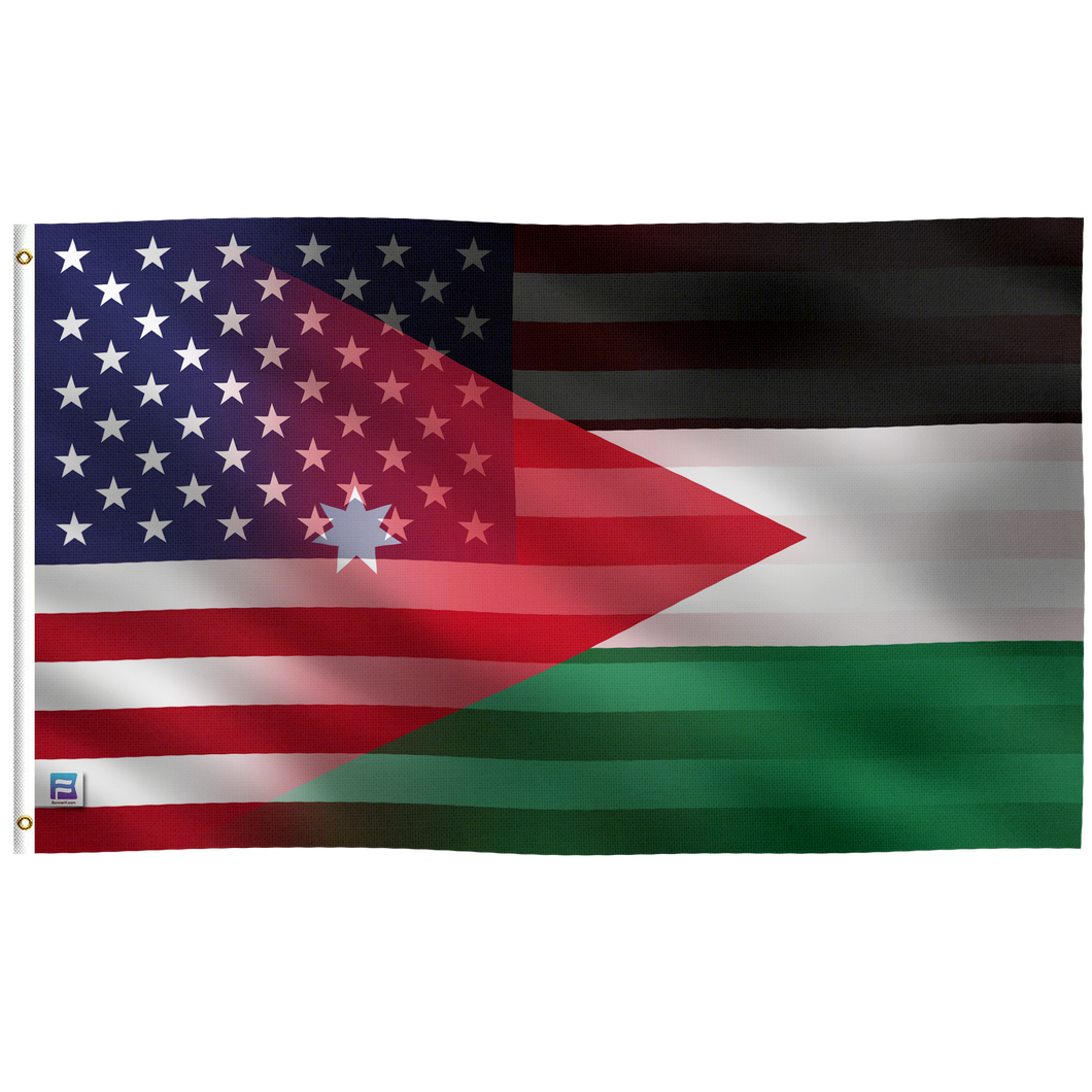 Jordanian American Hybrid Flag