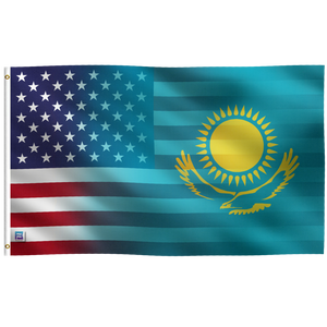 Kazakh American Hybrid Flag