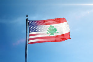Lebanese American Hybrid Flag