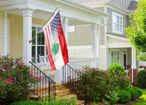 Lebanese American Hybrid Flag
