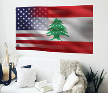 Load image into Gallery viewer, Lebanese American Hybrid Flag
