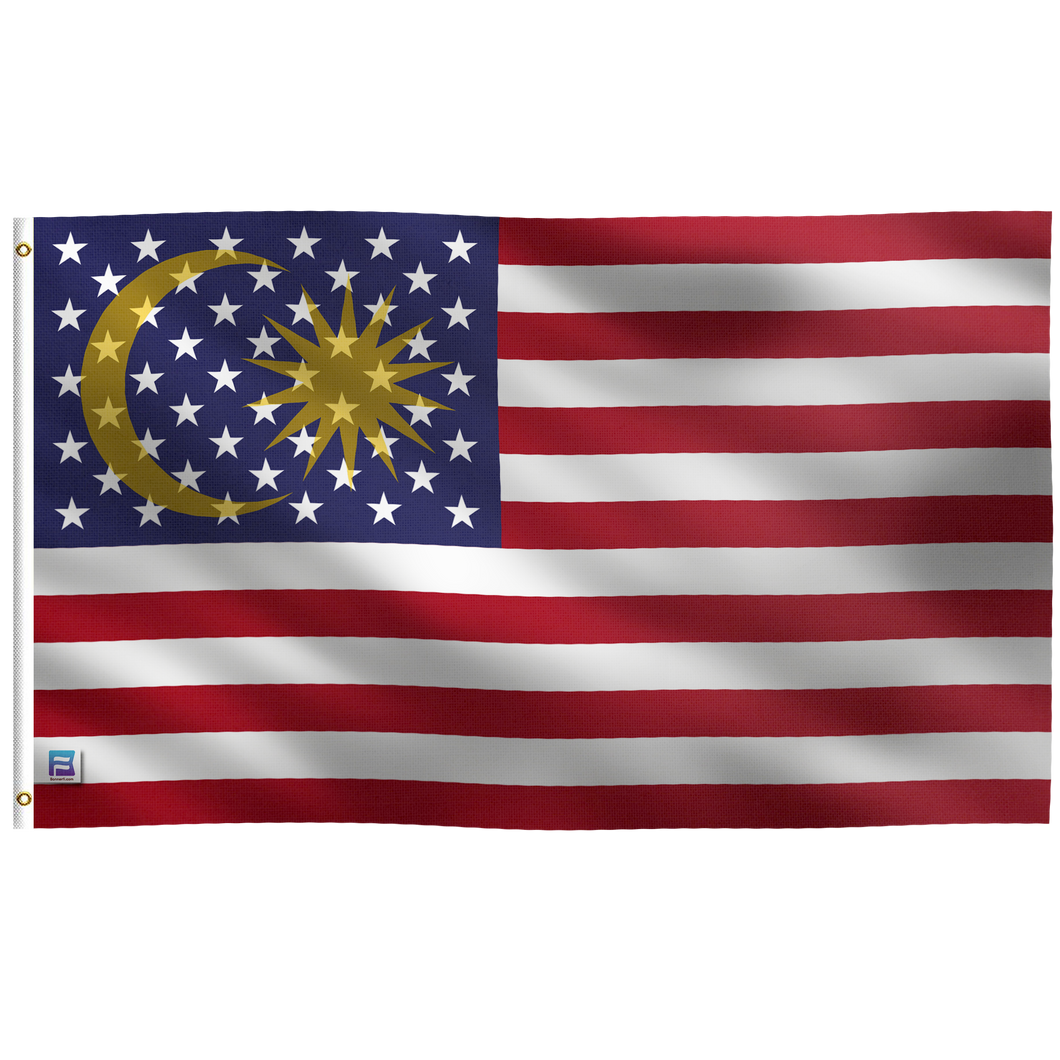 Malaysian American Hybrid Flag